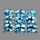 Topaz sky blue 6 x 4 mm pár Brazílie