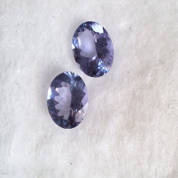 Tanzanity pár 7x5 mm 2,045 ct